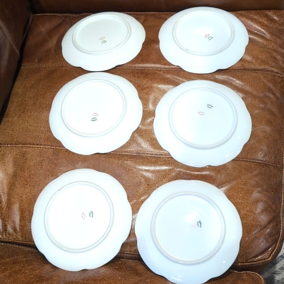 6 Haviland & Co Limoges France Anjou Collection China Salad Plates Dishes 7.5" - Picture 2 of 5